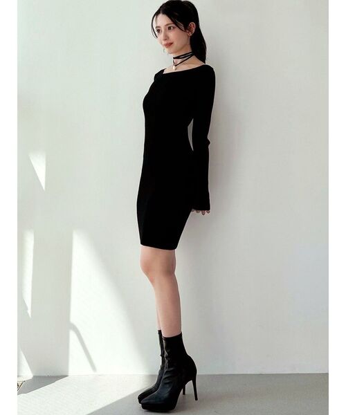 RESEXXY(リゼクシー)の「リブニット長袖ワンピース(ワンピース・レディース・ブラック/その他/グリーン/その他1/その他2・SMALL/MEDIUM)」の6枚目の写真