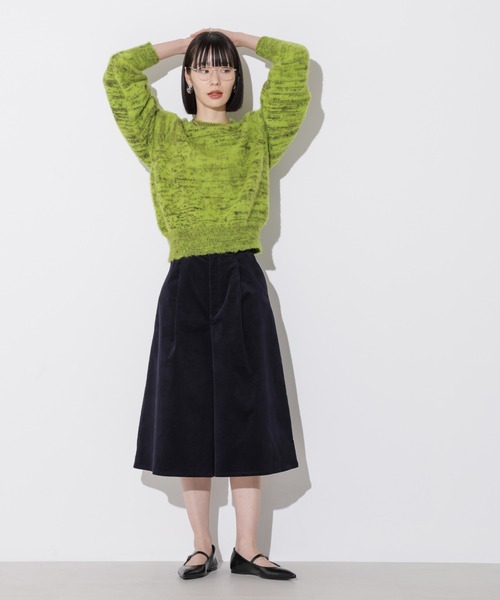 Apo(s)ture(アポスチャー)の「KATY-001/コーデュロイツータックキュロットパンツ(その他パンツ・レディース・カーキ/ベージュ/ネイビー/ホワイト・XS/S/M/L/XL)」の14枚目の写真