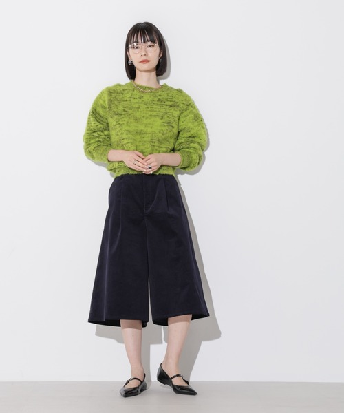 Apo(s)ture(アポスチャー)の「KATY-001/コーデュロイツータックキュロットパンツ(その他パンツ・レディース・カーキ/ベージュ/ネイビー/ホワイト・XS/S/M/L/XL)」の18枚目の写真