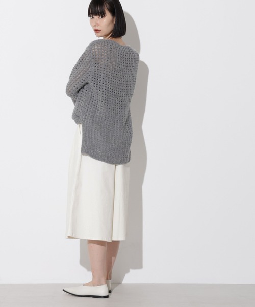 Apo(s)ture(アポスチャー)の「KATY-001/コーデュロイツータックキュロットパンツ(その他パンツ・レディース・カーキ/ベージュ/ネイビー/ホワイト・XS/S/M/L/XL)」の6枚目の写真