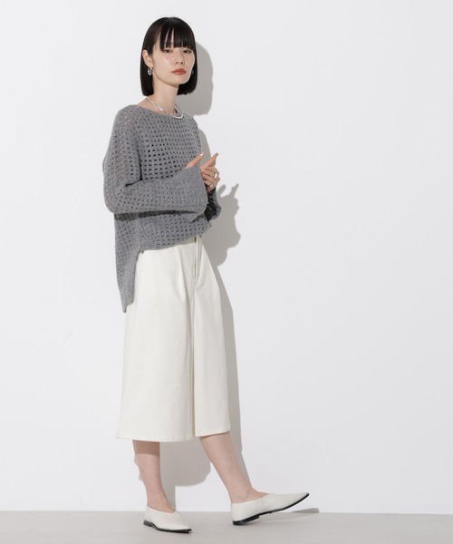 Apo(s)ture(アポスチャー)の「KATY-001/コーデュロイツータックキュロットパンツ(その他パンツ・レディース・カーキ/ベージュ/ネイビー/ホワイト・XS/S/M/L/XL)」の9枚目の写真