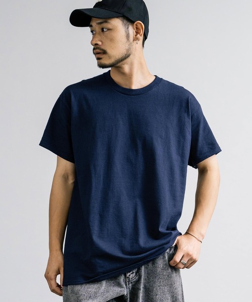 GILDAN(ギルダン)の「GILDAN ギルダン ルーズシルエット半袖無地Tシャツ(Tシャツ/カットソー・メンズ・ブラック/ライトピンク/ナチュラル/グレー/インディゴブルー/マルーン/ネイビー/パープル/ロイヤルブルー/サンドベージュ/ダークブラウン/ホワイト・M/L/XL)」の8枚目の写真