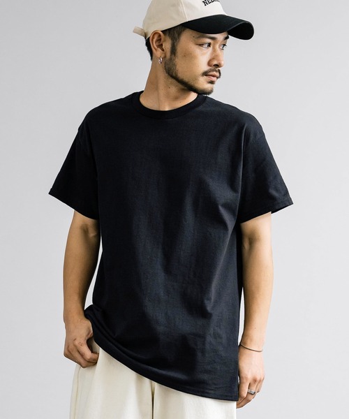 GILDAN(ギルダン)の「GILDAN ギルダン ルーズシルエット半袖無地Tシャツ(Tシャツ/カットソー・メンズ・ブラック/ライトピンク/ナチュラル/グレー/インディゴブルー/マルーン/ネイビー/パープル/ロイヤルブルー/サンドベージュ/ダークブラウン/ホワイト・M/L/XL)」の17枚目の写真