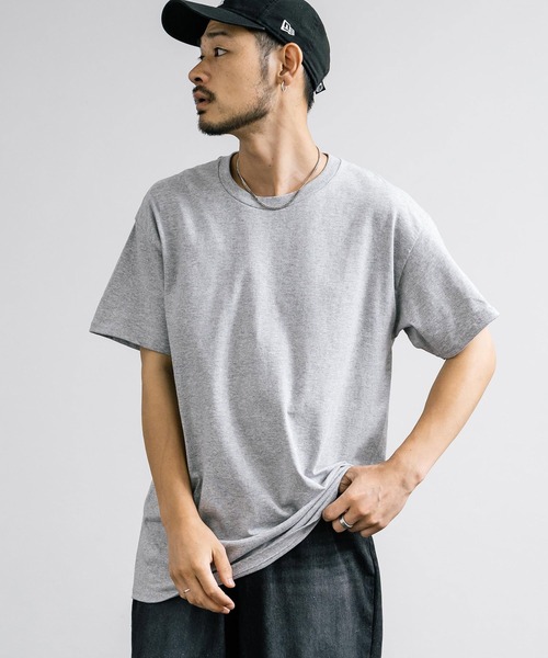 GILDAN(ギルダン)の「GILDAN ギルダン ルーズシルエット半袖無地Tシャツ(Tシャツ/カットソー・メンズ・ブラック/ライトピンク/ナチュラル/グレー/インディゴブルー/マルーン/ネイビー/パープル/ロイヤルブルー/サンドベージュ/ダークブラウン/ホワイト・M/L/XL)」の20枚目の写真