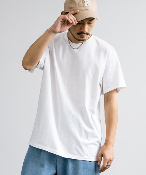 GILDAN(ギルダン)の「GILDAN ギルダン ルーズシルエット半袖無地Tシャツ(Tシャツ/カットソー・メンズ・ブラック/ライトピンク/ナチュラル/グレー/インディゴブルー/マルーン/ネイビー/パープル/ロイヤルブルー/サンドベージュ/ダークブラウン/ホワイト・M/L/XL)」の13枚目の写真