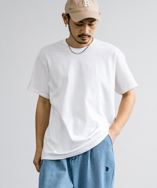 GILDAN(ギルダン)の「GILDAN ギルダン ルーズシルエット半袖無地Tシャツ(Tシャツ/カットソー・メンズ・ブラック/ライトピンク/ナチュラル/グレー/インディゴブルー/マルーン/ネイビー/パープル/ロイヤルブルー/サンドベージュ/ダークブラウン/ホワイト・M/L/XL)」の14枚目の写真