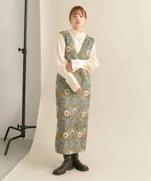 KBF | 『WEB/一部店舗限定』ジャガードIラインワンピース(ワンピース)