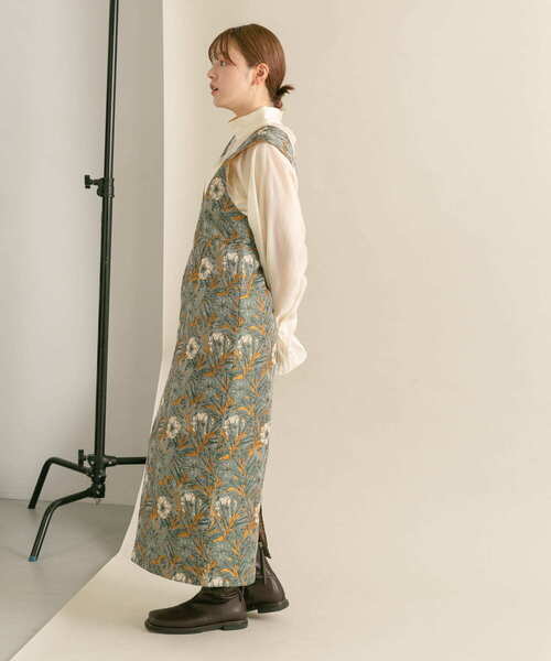 KBF（ケイビーエフ）の「『WEB/一部店舗限定』ジャガードIラインワンピース（ワンピース・レディース・イエロー系その他/ブラウン系その他・38/36）」の4枚目の写真