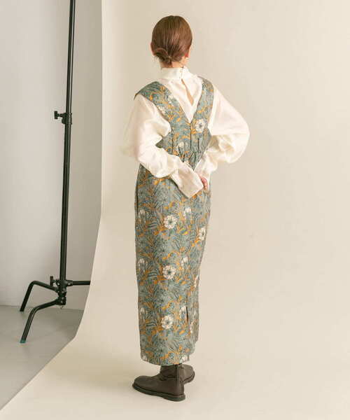 KBF（ケイビーエフ）の「『WEB/一部店舗限定』ジャガードIラインワンピース（ワンピース・レディース・イエロー系その他/ブラウン系その他・38/36）」の5枚目の写真