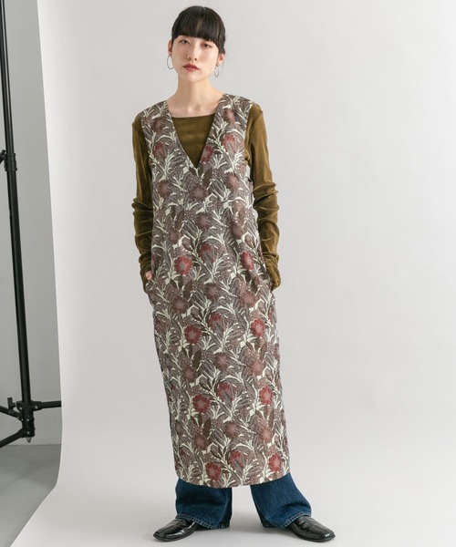 KBF（ケイビーエフ）の「『WEB/一部店舗限定』ジャガードIラインワンピース（ワンピース・レディース・イエロー系その他/ブラウン系その他・38/36）」の16枚目の写真