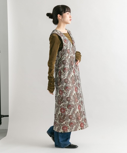 KBF（ケイビーエフ）の「『WEB/一部店舗限定』ジャガードIラインワンピース（ワンピース・レディース・イエロー系その他/ブラウン系その他・38/36）」の17枚目の写真