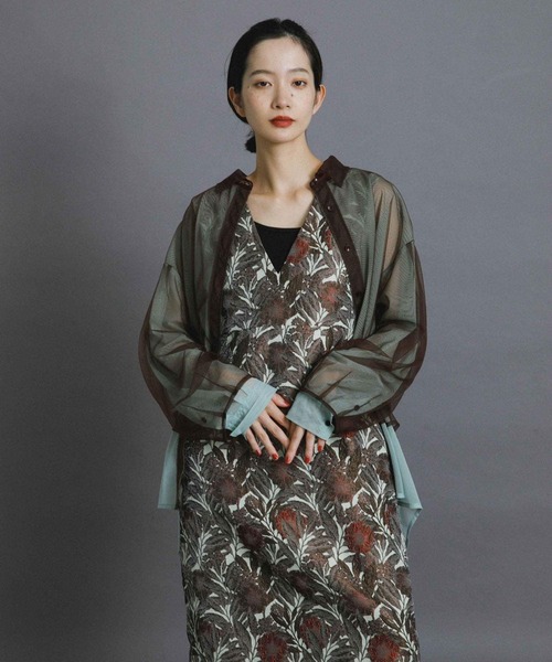 KBF（ケイビーエフ）の「『WEB/一部店舗限定』ジャガードIラインワンピース（ワンピース・レディース・イエロー系その他/ブラウン系その他・38/36）」の19枚目の写真