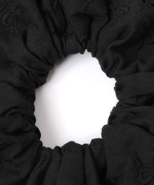 Heather（ヘザー）の「コットンレースシュシュ　140204（シュシュ・レディース・アイボリー/ブラック・ONE SIZE）」の3枚目の写真