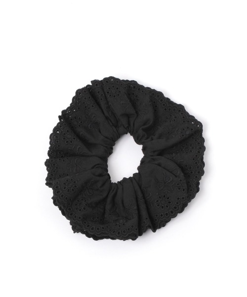 Heather（ヘザー）の「コットンレースシュシュ　140204（シュシュ・レディース・アイボリー/ブラック・ONE SIZE）」の5枚目の写真