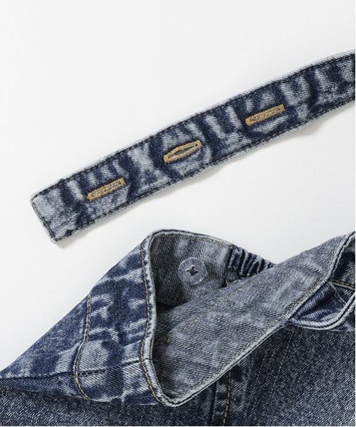 LOVETOXIC（ラブトキシック）の「【LTXC】デニムビスチェセットアップ（シャツワンピース・キッズ・グレー/ブルー・S/M/L）」の6枚目の写真