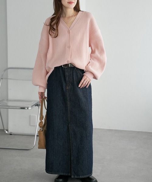 DISCOAT（ディスコート）の「USコットンデニムナロースカート（スカート・レディース・ネイビー/サックスブルー/ブラック・LARGE/MEDIUM/SMALL）」の7枚目の写真