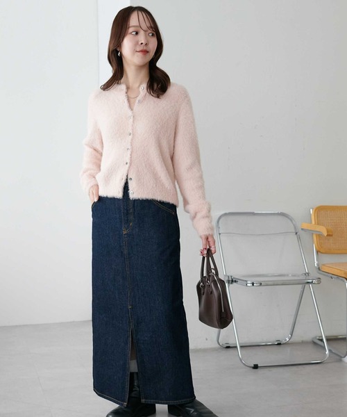 DISCOAT（ディスコート）の「USコットンデニムナロースカート（スカート・レディース・ネイビー/サックスブルー/ブラック・LARGE/MEDIUM/SMALL）」の5枚目の写真