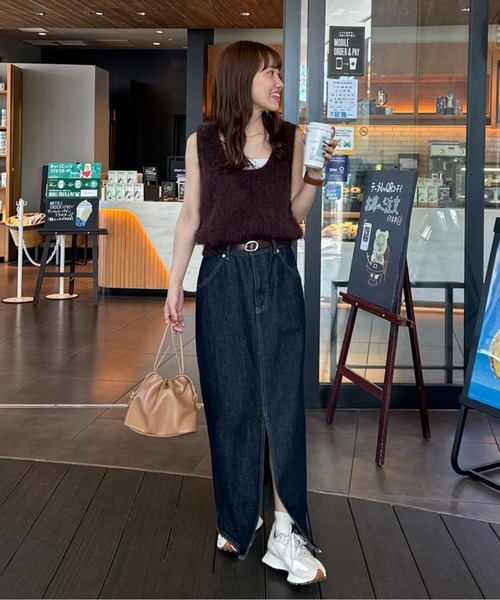 DISCOAT（ディスコート）の「USコットンデニムナロースカート（スカート・レディース・ネイビー/サックスブルー/ブラック・LARGE/MEDIUM/SMALL）」の18枚目の写真