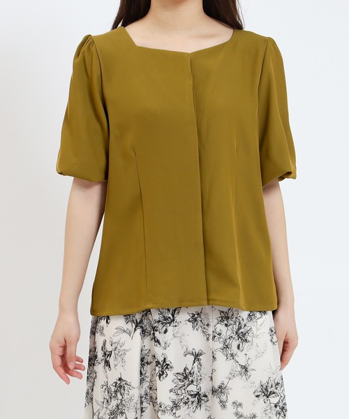 ASTORIA ODIER（アストリアオディール）の「ハートネックバルーンスリーブブラウス（シャツ/ブラウス・レディース・ワイン/ホワイト/ブラウン/マスタード・MEDIUM）」の19枚目の写真