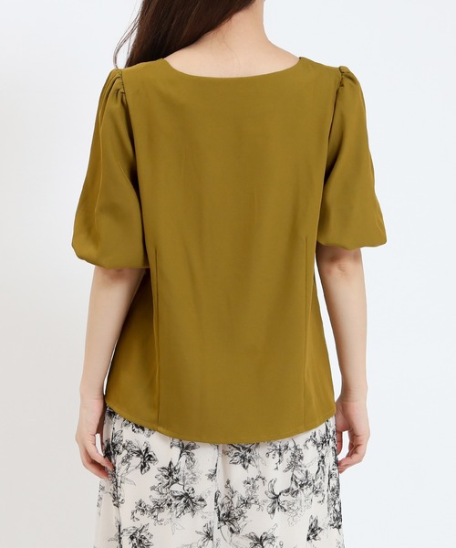 ASTORIA ODIER（アストリアオディール）の「ハートネックバルーンスリーブブラウス（シャツ/ブラウス・レディース・ワイン/ホワイト/ブラウン/マスタード・MEDIUM）」の17枚目の写真