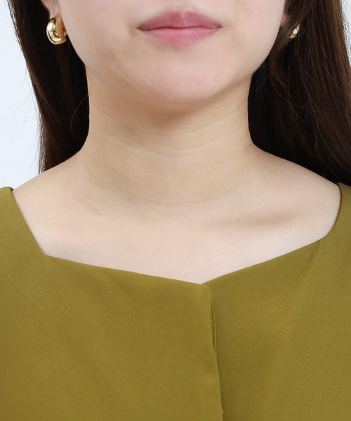 ASTORIA ODIER（アストリアオディール）の「ハートネックバルーンスリーブブラウス（シャツ/ブラウス・レディース・ワイン/ホワイト/ブラウン/マスタード・MEDIUM）」の16枚目の写真