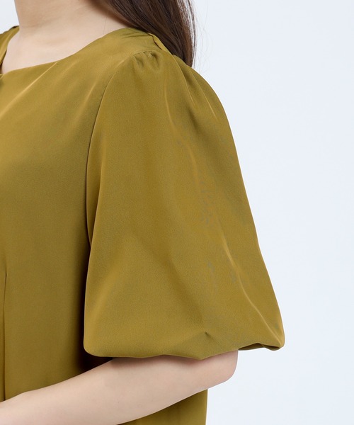 ASTORIA ODIER（アストリアオディール）の「ハートネックバルーンスリーブブラウス（シャツ/ブラウス・レディース・ワイン/ホワイト/ブラウン/マスタード・MEDIUM）」の13枚目の写真