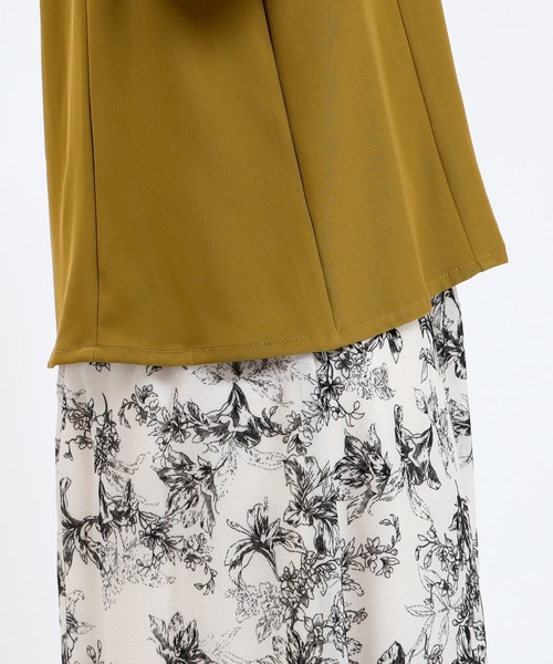 ASTORIA ODIER（アストリアオディール）の「ハートネックバルーンスリーブブラウス（シャツ/ブラウス・レディース・ワイン/ホワイト/ブラウン/マスタード・MEDIUM）」の11枚目の写真