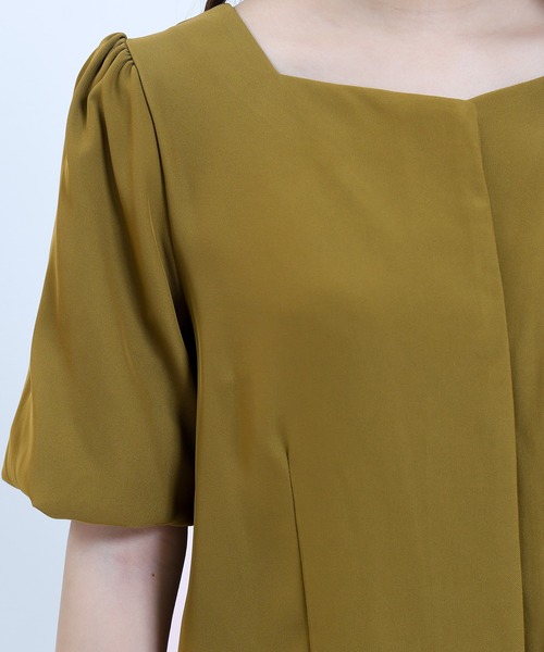 ASTORIA ODIER（アストリアオディール）の「ハートネックバルーンスリーブブラウス（シャツ/ブラウス・レディース・ワイン/ホワイト/ブラウン/マスタード・MEDIUM）」の9枚目の写真