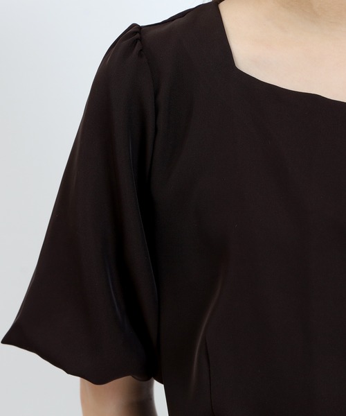 ASTORIA ODIER（アストリアオディール）の「ハートネックバルーンスリーブブラウス（シャツ/ブラウス・レディース・ワイン/ホワイト/ブラウン/マスタード・MEDIUM）」の6枚目の写真