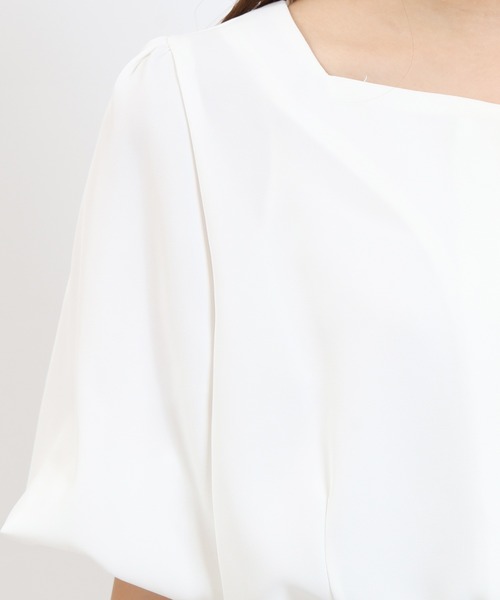 ASTORIA ODIER（アストリアオディール）の「ハートネックバルーンスリーブブラウス（シャツ/ブラウス・レディース・ワイン/ホワイト/ブラウン/マスタード・MEDIUM）」の8枚目の写真