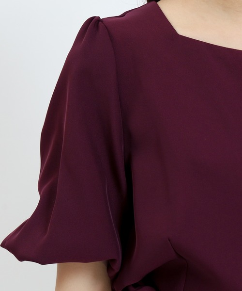 ASTORIA ODIER（アストリアオディール）の「ハートネックバルーンスリーブブラウス（シャツ/ブラウス・レディース・ワイン/ホワイト/ブラウン/マスタード・MEDIUM）」の7枚目の写真