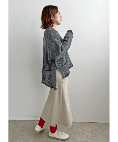 ステッチレース編みケーブルニット Palm Riche│Eimee Law & LHELBIE