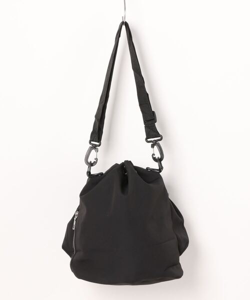 ショルダーバッグ・ポシェット FOLNUA BASKETBAG BLACK CANVAS F23SSCAB004 セール】ショルダークロスボディバケットバッグ(ショルダー