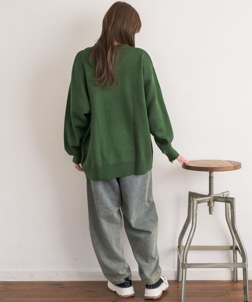 RETRO GIRL(レトロガール)の「【UNISEX】カレッジロゴNT(ニット/セーター・レディース・レッド/グリーン/ナチュラル・FREE)」の14枚目の写真