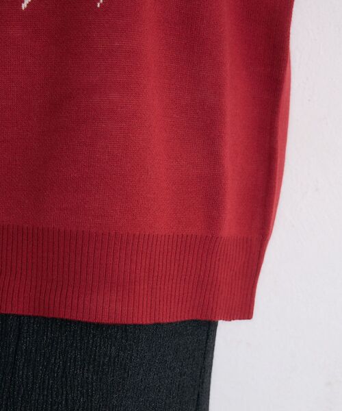 RETRO GIRL(レトロガール)の「【UNISEX】カレッジロゴNT(ニット/セーター・レディース・レッド/グリーン/ナチュラル・FREE)」の7枚目の写真