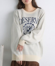 RETRO GIRL | 【UNISEX】カレッジロゴNT(ニット/セーター)