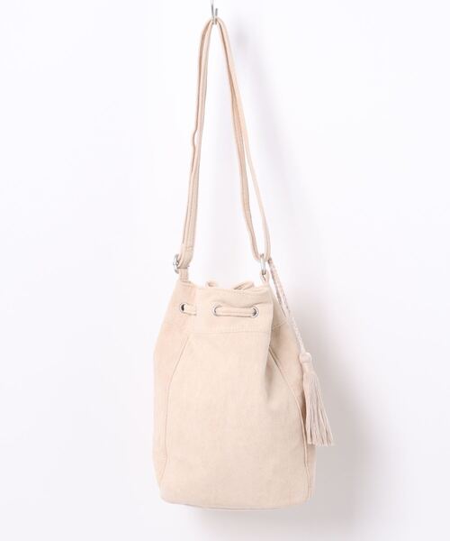 Right-on（ライトオン）の「【MINNETONKA】タッセル付きショルダー（ショルダーバッグ・レディース・ライトベージュ/ダークグレー・ONE SIZE）」の3枚目の写真