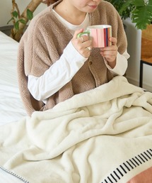 BAYFLOW | [ワンマイルウェアとしても着られる]BF無地ベストブランケット(ブランケット)