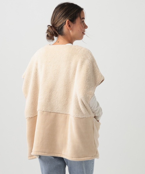 BAYFLOW（ベイフロー）の「[ワンマイルウェアとしても着られる]BF無地ベストブランケット（ブランケット・レディース・アイボリー/グレー/ベージュ・0）」の7枚目の写真