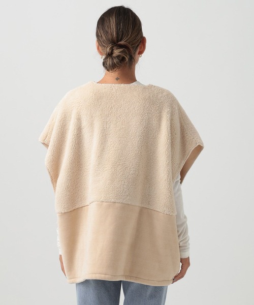 BAYFLOW（ベイフロー）の「[ワンマイルウェアとしても着られる]BF無地ベストブランケット（ブランケット・レディース・アイボリー/グレー/ベージュ・0）」の9枚目の写真