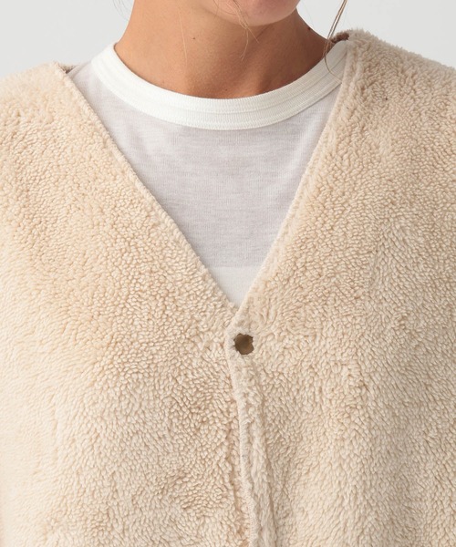 BAYFLOW（ベイフロー）の「[ワンマイルウェアとしても着られる]BF無地ベストブランケット（ブランケット・レディース・アイボリー/グレー/ベージュ・0）」の11枚目の写真