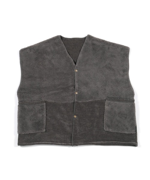 BAYFLOW（ベイフロー）の「[ワンマイルウェアとしても着られる]BF無地ベストブランケット（ブランケット・レディース・アイボリー/グレー/ベージュ・0）」の18枚目の写真