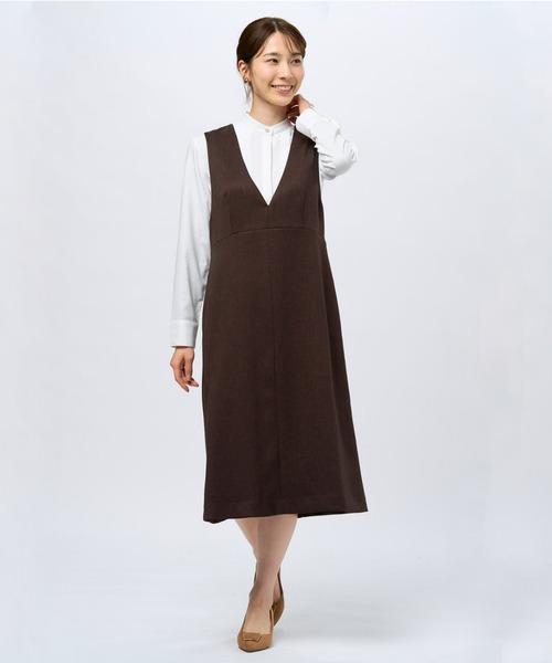 TOKYO SHIRTS（トウキョウシャツ）の「COFREX スタンドビジュー 長袖レディースデザインシャツ（シャツ/ブラウス・レディース・ホワイト・S/M/L/LL/XL）」の2枚目の写真