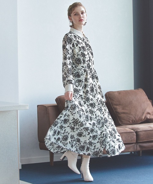 里桜 セール】フラワーフロッキーワンピース148433（ワンピース）｜Andemiu