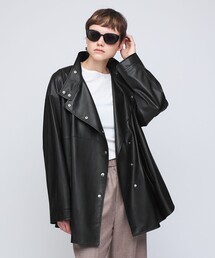 ＜AEWEN MATOPH＞レザーライク フレア ブルゾン