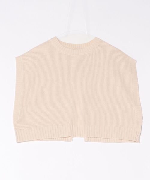 STYLEBLOCK（スタイルブロック）の「Aバルキー鹿の子編みショートトップス（ニット/セーター・レディース・レッド/アイボリー/ブラック/ライトベージュ/グレイッシュベージュ/オリーブ・M）」の8枚目の写真