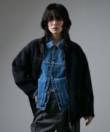 SALON adam et rope' | フォックスカシミヤノーカラーブルゾン(ブルゾン)