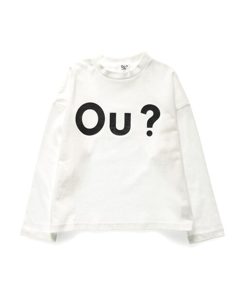 EDWIN(エドウィン)の「【Ou? by EDWIN】Ou?BIGロゴ長袖Tシャツ(Tシャツ/カットソー・キッズ・ブラック/オフホワイト・90/100/110/120/130/140/150)」の9枚目の写真