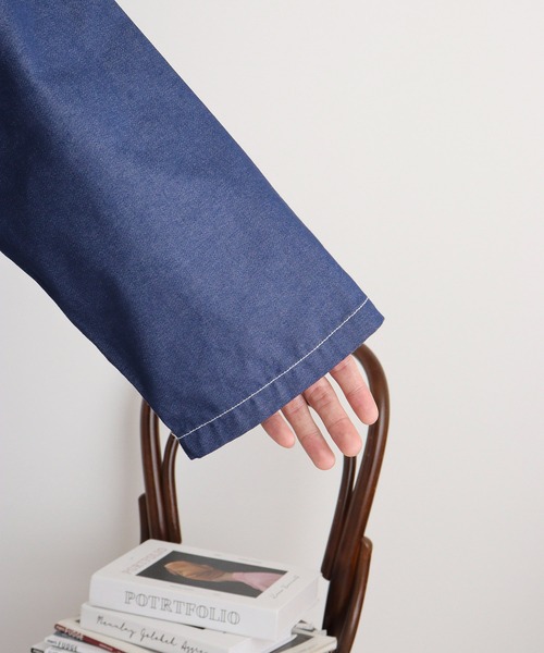 FUNALIVE（ファンアライブ）の「デニムライクシャツカーデ（カーディガン/ボレロ・メンズ・ブラック/インディゴブルー・M/L）」の18枚目の写真