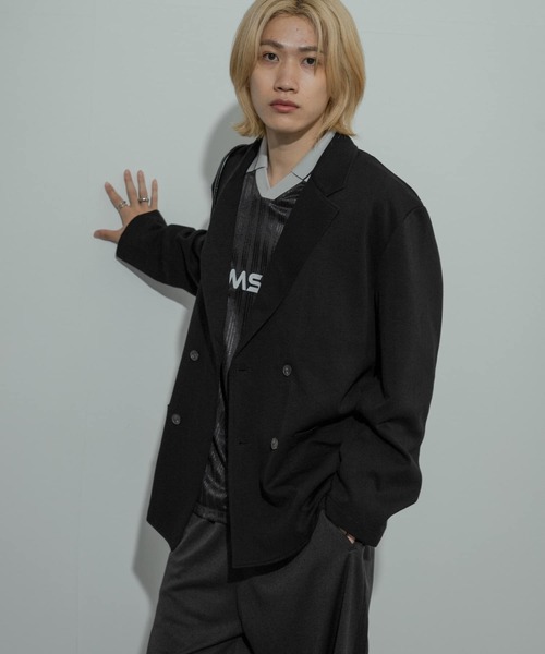 SENSE OF PLACE by URBAN RESEARCH（センスオブプレイスバイアーバンリサーチ）の「イージーダブルジャケット（その他アウター・メンズ・ブラック/チャコールグレー・MEDIUM/LARGE）」の6枚目の写真